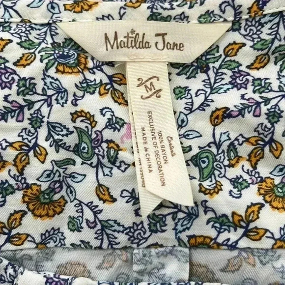 Matilda Jane Floral Button Front Dress Size M - Picture 6 of 7